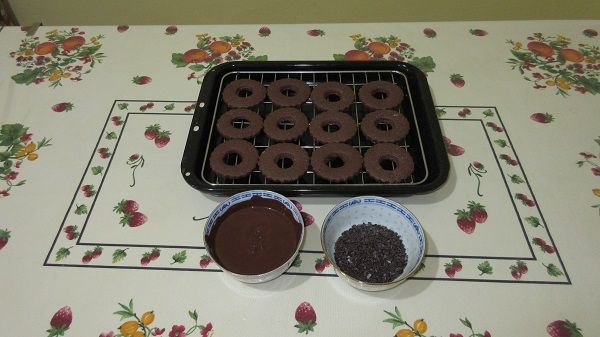 Glassatura dischi con cioccolato